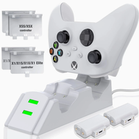 Nouvelle station de charge de chargeur de contrôleur de jeu pour Xbox one S/X Elite/série X/S base de chargeur avec batterie et lumière RVB