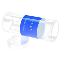 Emballage de cylindre de tube en plastique d'acétate de tube de PVC transparent fait sur commande pour des chaussettes de T-shirt de serviette de bain