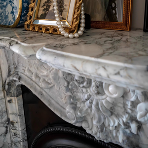 Hanging Fireplace Mantel and Stone Fireplace for TV Stand and Accessories and <strong>Marble</strong> Fireplace Insert <strong>Hearth</strong> <strong>Slab</strong> - Product Image 4