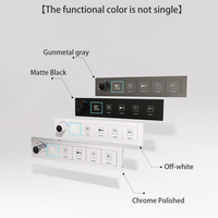 Ensemble de mitigeur de douche thermostatique intelligent à affichage numérique LED, design 2025, 4 fonctions, encastré