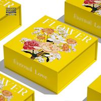 Boîte d'expédition florale en carton ondulé avec logo personnalisé, résistante à l'humidité, pour fleurs fraîches