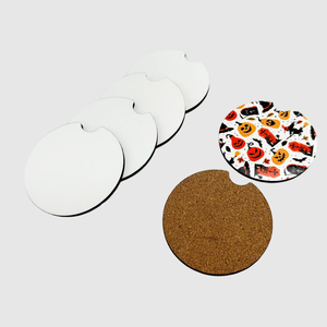 Posavasos Redondos Clásicos <span class=keywords><strong>YaMei</strong></span> de 65 mm y 3 mm de Grosor, Ecológicos, de MDF para Sublimación, con Base de Corcho Antideslizante, Venta al Por Mayor - Product Image 4