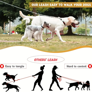 Tali Kekang Anjing Ukuran Kecil-Sedang, Tali Tarik Logam Ganda Kuat untuk Berjalan dan Latihan, Sabuk Paduan untuk Hewan Peliharaan - Product Image 4