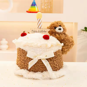 Cuscino Orsetto Cartone Animato All'ingrosso, Orsetto Chef <span class=keywords><strong>Torta</strong></span> di Compleanno, Orsetto Pane Imbottito per Snack e Decorazioni - Product Image 3