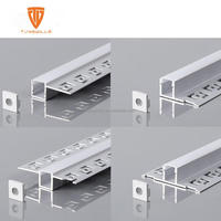 52mm * 13mm plafond armoire lampe linéaire Alu Profil canal Extrusion dissipateur de chaleur PC diffuseur crique encastré LED profilé en aluminium