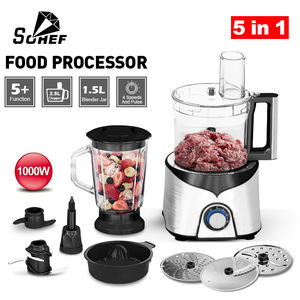 خلاط طعام كهربائي متعدد الوظائف بقوة 1000 واط مع خلاط عجين سعة 2.5 لتر للاستخدام المنزلي - Product Image 6