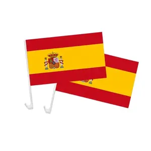 Custom Country Car Flag Spain Car Window Flags For Car Antenna Flags