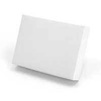 Boîte en carton blanc personnalisée avec couvercle en PVC transparent, boîte d'emballage de vente au détail en carton blanc vierge