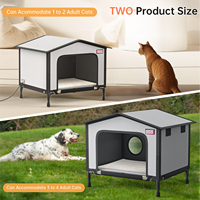 Maison pour chat d'extérieur, maison pour chat imperméable pour animaux errants, adaptée aux chats d'extérieur/d'intérieur, facile à assembler et à nettoyer