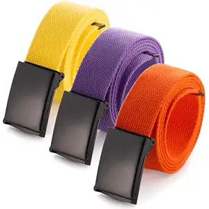 Cinturones de nailon de golf trenzados con hebilla de aleación de liberación rápida con logotipo personalizado de fábrica