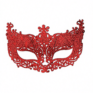 Máscara de Maquillaje de Plástico con Diseño de Zorro Hueco en Rojo, Negro y Dorado para Carnaval, Navidad y Halloween, Venta al por Mayor Directamente de Fábrica - Product Image 2