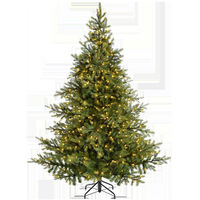 Maßgefertigter Hochwertiger Großer Künstlicher Weihnachtsbaum aus Kiefer, Flammhemmend, Umweltfreundlich, mit Warmweißen LED-Lichtern und Glasfaserkabel