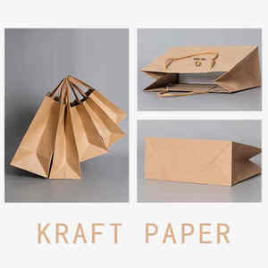 PBPM Sac cadeau en papier kraft personnalisé avec finition brillante Poignée de mode recyclée Votre logo Design fantaisie coloré pour faire du shopping PBPM39 - Product Image 5