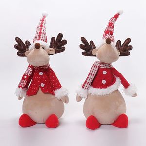 Juego de Renos de Peluche Iluminados Festivos de 47 cm de Altura, Figura de Reno Sentado Adorable para Decoración de Invierno en el Hogar y Regalo para Niños - Product Image 2
