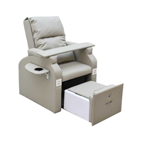 Fauteuil de pédicure électrique de luxe en cuir, réglable et portable, avec drainage manuel pour spa, salon de manucure et massage des pieds - Vente en gros