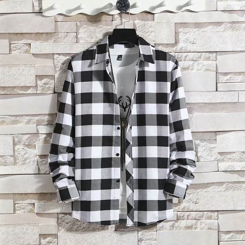 Classic black and white plaid
