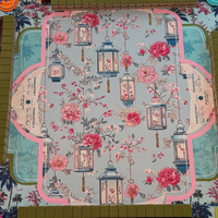 Alas Mahjong Lipat Mewah 31.5x31.5 inci, Tebal 3mm, Alas Cetak Berwarna, Alas Karet, Anti Air, Anti Selip, dan Senyap