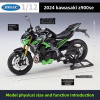 WELLY 1:12 2024 Kawasaki Z900 SE Moto miniature en métal moulé sous pression avec suspension fonctionnelle, modèle de collection, cadeau unisexe, vente en gros
