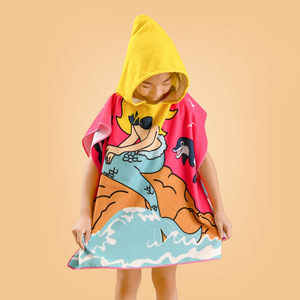 Serviette <span class=keywords><strong>de</strong></span> bain à capuche pour enfants, personnalisée, douce, absorbante, imprimée, pour la <span class=keywords><strong>plage</strong></span>, le surf et la natation, en tissu éponge - Product Image 5