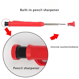 <span class=keywords><strong>Crayon</strong></span> de charpentier à tête longue en métal pour trous profonds, <span class=keywords><strong>crayon</strong></span> mécanique de menuiserie, marqueur d'ingénierie - Product Image 3