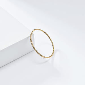 Minimalist <b>Plain</b> Band 1mm Titanium Steel <b>Ring</b> Pyramid Pattern Daily Wear Unisex Jewelry - Product Image 2