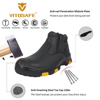 VITOSAFE-Zapatos DE SEGURIDAD Chelsea con punta de acero para el trabajo, botas con cremalleras, venta al por mayor