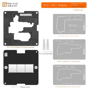 Plateforme de reboulage AMAOE 31-en-1 pour <span class=keywords><strong>iPhone</strong></span> <span class=keywords><strong>X</strong></span> 11 12 13 14 15 16 17 Pro Max – Outil de <span class=keywords><strong>réparation</strong></span> avec gabarit de reboulage pour couche intermédiaire - Product Image 1