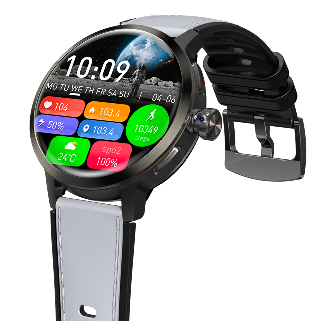 Ultra-HD Android Smart Watch with Silicone Band 4G GPS IP68 Waterproof Music Player Video Call Game Apps 2024