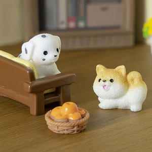 Ornements de jardinage miniatures mignons et de style dessin animé KI Huacui, figurines en résine de Samoyed, Border <span class=keywords><strong>Collie</strong></span>, Bichon Frisé - Product Image 4
