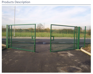 Tube rond/carré enduit de poudre panneau de treillis métallique soudé ferme clôture de jardin en métal porte avec serrure - Product Image 5