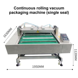 Automatic Compression Sealer Conveyor DZ-1000 Computer <b>Controlled</b> Continuous Rolling Type Vacuum Packing Machines for Fresh Food - Product Image 4