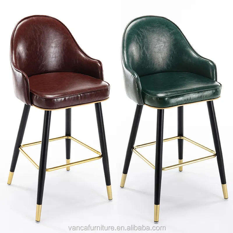Design de luxe en bois chaise haute bar nordique tabourets