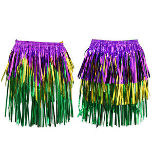 Jupe à franges violette, or et verte pour le carnaval, festival de <span class=keywords><strong>la</strong></span> Nouvelle-Orléans, performance de danse, accessoires de costume - Product Image 5