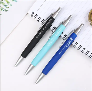 Custom Branded Plastic Rubber Coated Hotel Cheap Ballpoint <b>Pens</b> Custom Logo Body Multi-Functional for Promotional - Product Image 2