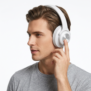 Auriculares Inalámbricos DOQAUS Over-Ear 5.3 ANC con Control Táctil y Sonido Hi-Fi, Blancos - Product Image 3