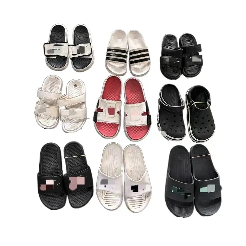 S16 Wholesale cheap and clean brand second hand slippers in bales hot sale summer comtortable mixed babouche for men and women