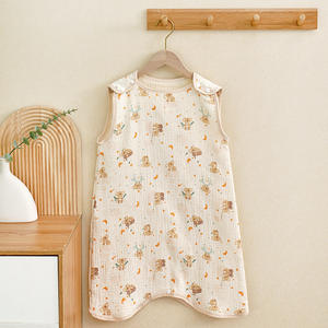 Sac de couchage durable et de qualité pour nouveau-né, 4 couches de mousseline de coton, sans manches, pour bébé, vente <span class=keywords><strong>chaude</strong></span>, personnalisation du logo - Product Image 4