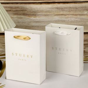 Bolsas de Papel de Alta Calidad con Asas de Cinta Personalizadas para Boutique, Bolsas de Papel para Empaque de Regalos y Compras - Product Image 6