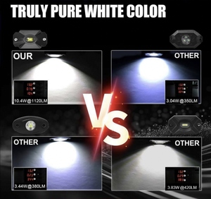 Lanseko siêu chất lượng <span class=keywords><strong>1</strong></span> đến 6 RGB <span class=keywords><strong>LED</strong></span> Rock Lights IP68 với RGB app điều khiển từ xa cho tất cả các xe tải SUV ATV thuyền xe máy Đèn - Product Image 2