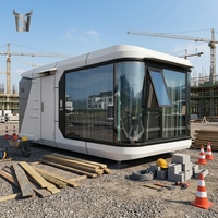 Maison capsule modulaire à installation rapide, maison préfabriquée personnalisée pour location Airbnb, glamping, station balnéaire, espace de vie de vacances