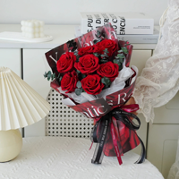 Bouquet de roses éternelles magnifiques en gros pour mariage, Nouvel An chinois, décoration de Noël, cadeau de la Saint-Valentin - Prix d'usine