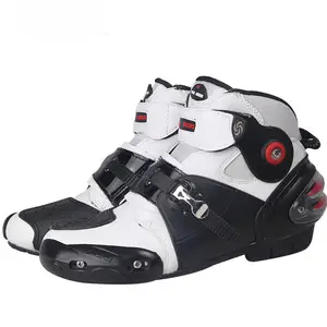 Xinzirain Atacado Resistente ao Desgaste Anti-Slip Impermeável Equitação Moto Racing Shoes Cavaleiro Motocicleta Botas Homens