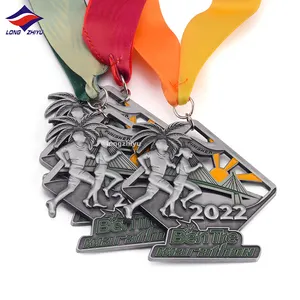 3d Medals Longzhiyu 15 Years Supplier Custom Hollow Out Medals Personalized 3D Marathon Medal Sports Metal Medallion Running Winner Awards