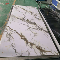 Usine directe Flexible intérieur PVC WPC décor panneau mural feuille pierre naturelle placage revêtement pierre en plastique Durable pour douches