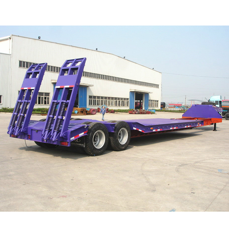 Fabrika fiyat 3 aks 4 aks 60ton 80ton 100ton lowbed yarı römork düşük yatak lowboy damla güverte römork gooseneck düşük yükleyici römork