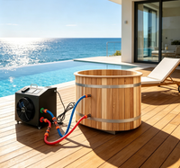 Baignoire de récupération à froid en cèdre rouge avec refroidisseur pour athlètes, stock entrepôt Californie (États-Unis), refroidissement rapide à basse température