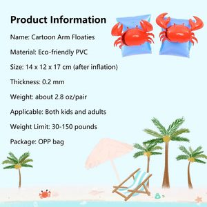 Best Value 2 Pack Kids Arm Float Cartoon <b>Inflatable</b> Swim Arm Bands PVC Float Sleeves <b>for</b> Toddlers Children Ages 3 to 12 <b>Pool</b> - Product Image 2