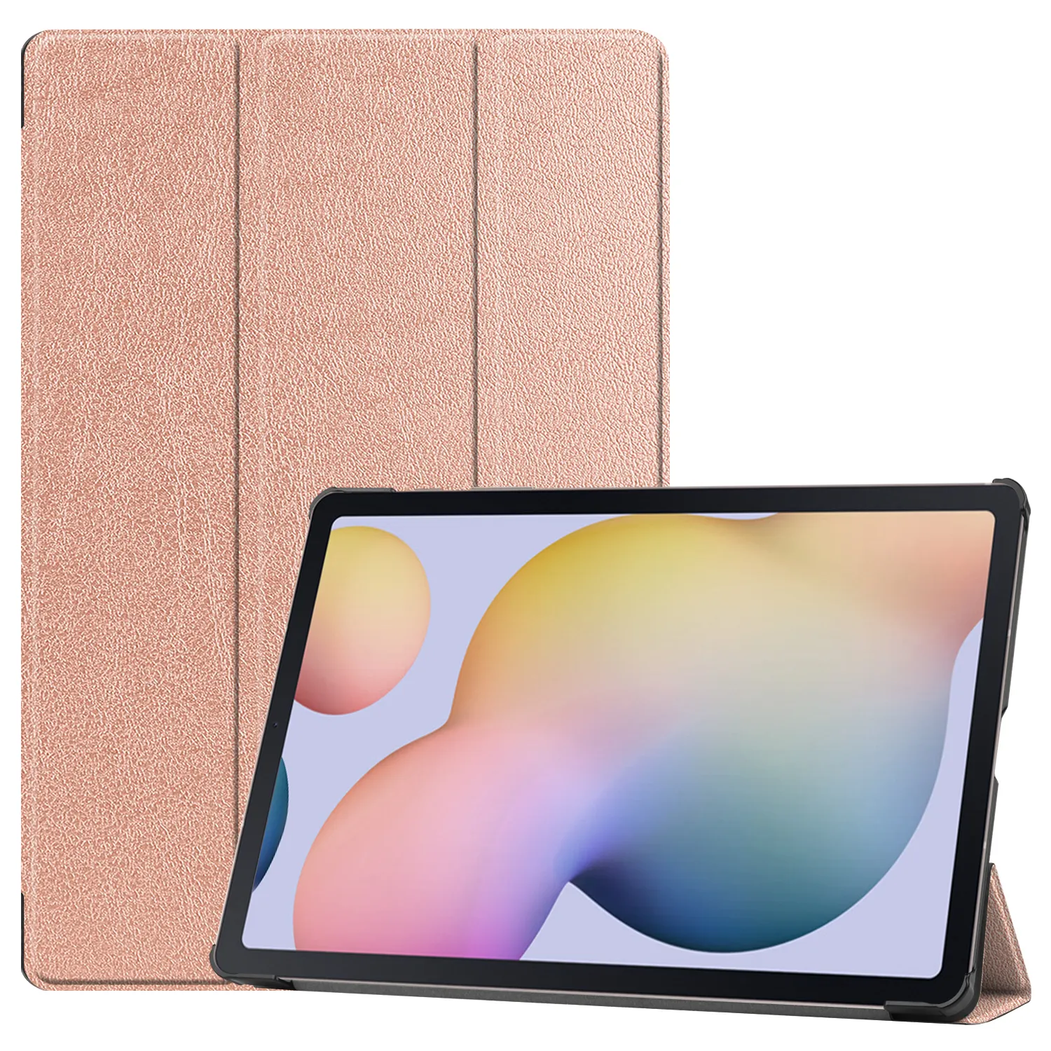 Yapears Trifold Pu Leer Tab Case Stand Beschermende Tablet Flip Cover Voor Samsung Galaxy Tab S7 Plus 12.4 Inch Trifold lederen