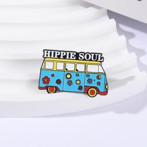 Pin Metálico Hippie Soul Bus, Diseño Vintage <span class=keywords><strong>de</strong></span> Camioneta, Chapado en Níquel Negro, Insignia para Solapa, Joyería para Mochila, Regalo, Venta al por Mayor - Product Image 3