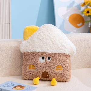 Bantal mewah katun PP bentuk rumah kreatif, dengan lapisan jaring penghilang stres Set selimut bantal 2 dalam 1 (Dicuci) untuk dekorasi rumah - Product Image 5